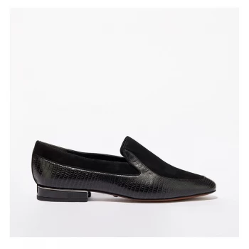 Reiss Nina Loafers - Black Liz Calf