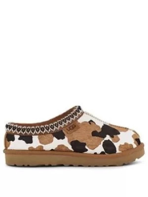 UGG Tasman Cow Print Slipper, Chestnut, Size 3, Women