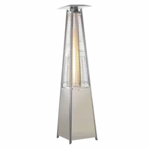 Outsunny Steel Pyramid Patio Gas Heater 10.5KW, Silver