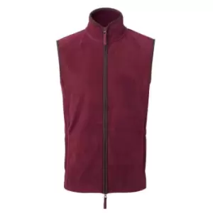 Premier Mens Artisan Fleece Gilet (M) (Burgundy/Brown)