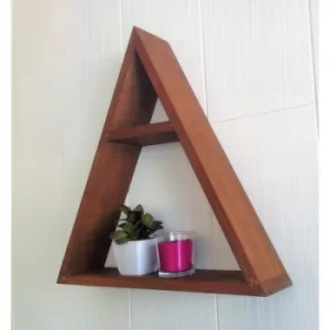 Triangle Walnut Wall Shelf