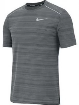 Nike Dry Miler Short Sleeve Top - Grey