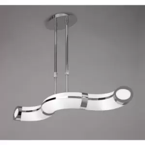 G10 telescopic pendant light GU10 3 bulbs L1 / SGU10 Bar, polished chrome / white arylic