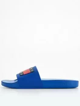 Tommy Jeans Pool Slide Ess - Blue Size 45, Men