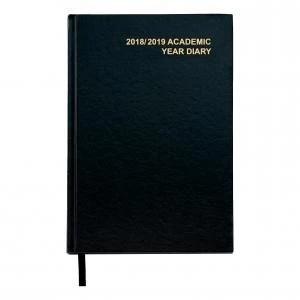 Office 201819 Academic Diary Week to View A5 Black 941000