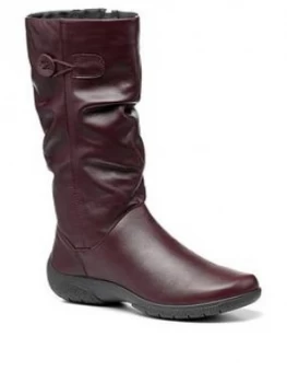 Hotter Derrymore Knee Boots, Wine, Size 5, Women