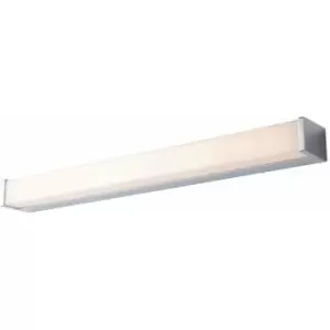 Loops - Bathroom Wall Light IP44 Chrome Plate & Opal PC 12W LED Bulb Included