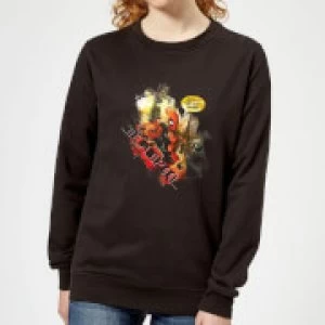 Marvel Deadpool Outta The Way Nerd Womens Sweatshirt - Black - XXL