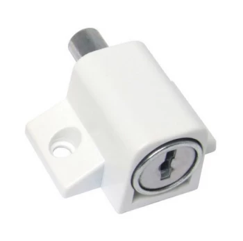 PLW100 Patio Door and Window Press Lock White - Sterling