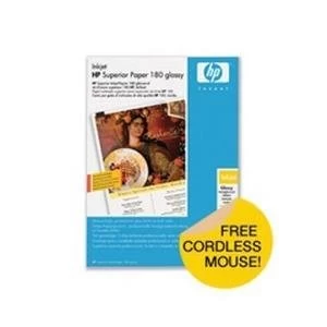 HP A4 Glossy Inkjet Paper 180gsm 150sh Free Cordless