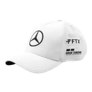 2022 Mercedes Hamilton Driver Trucker Cap White