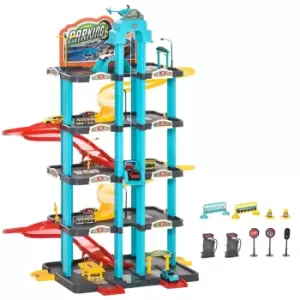 Jouet 5-level Car Parking Garage Toy Race Tracks Car Ramp Set Toddler Car Game