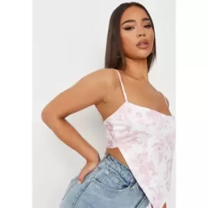 Missguided Scarf Top Chinoiserie Print - Pink