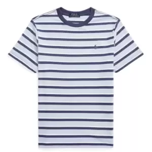 Polo Ralph Lauren Striped Logo T Shirt - Blue