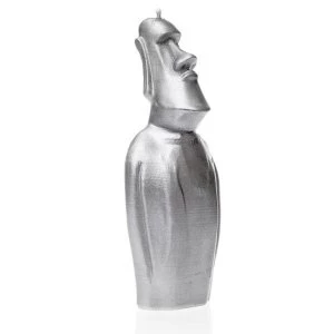 Silver Moai Statue Candle