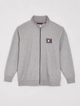 Tommy Hilfiger Icon Essentials Zip Thru Sweat - Grey Marl, Grey, Size 4XL, Men