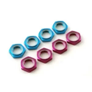 Fastrax 17Mm X 1.25 Blue Serrated Wheel Nuts (4Pcs)