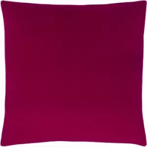 Evans Lichfield - Sunningdale Plush Cushion Cover, Cerise, 50 x 50 Cm