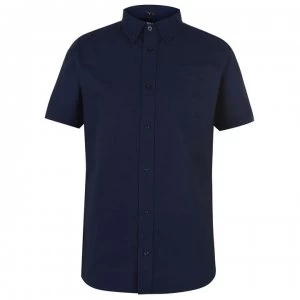 Firetrap Short Sleeve Oxford Shirt Mens - Navy