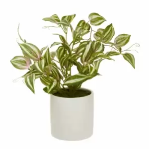 Interiors By Ph Faux Inch Plant In Cement Pot White