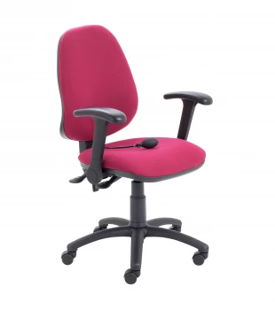 Calypso Ergo Chair with Folding Arms - Claret