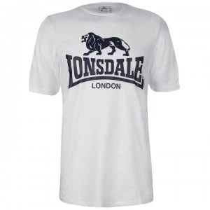 Lonsdale Large Logo T Shirt Mens - White