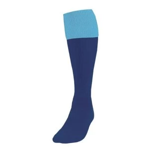 Precision Turnover Football Socks Navy/Sky UK Size 7-11