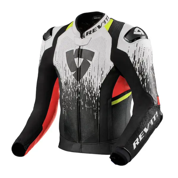 REV'IT! Quantum 2 Pro Air Jacket White Neon Red Size 52