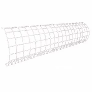 Eterna White Wire Rounded Tubular Heater Guard Protection - 1 Foot