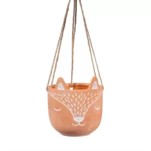 Finley Fox Terracotta Hanging Planter