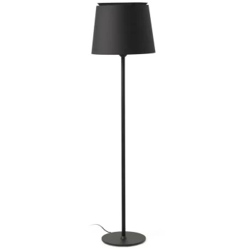 Faro SAVOY - Floor Lamp Round Tappered Shade Black, E27