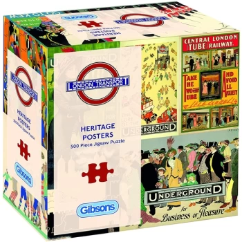 TFL Heritage Posters Gift Collection Jigsaw Puzzle - 500 Pieces