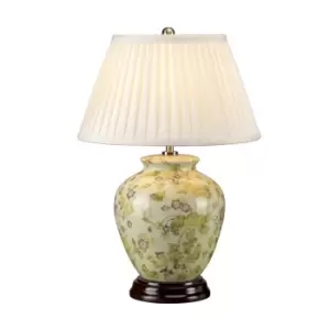 Yellow Flowers Floor Lamp with Tapered Shade Yellow and Purple