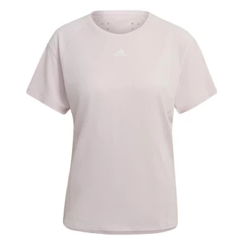 adidas HEAT. RDY Training Tee Womens - Almost Pink / White