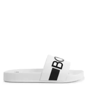 Boss Logo Sliders Juniors - White