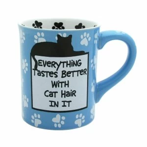 Cat Hair Mug Blue