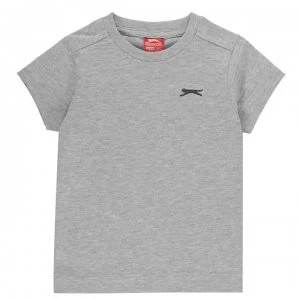 Slazenger Plain T Shirt Infant Boys - Grey Marl