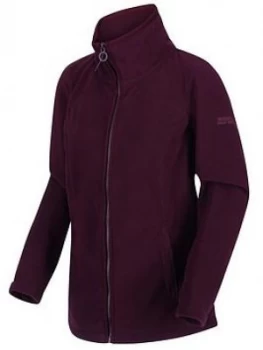 Regatta Fayona Full Zip Fleece Jacket - Dark Burgundy , Dark Burgundy, Size 12, Women