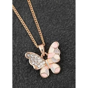 Handpainted Sparkle Butterfly RGP Necklace