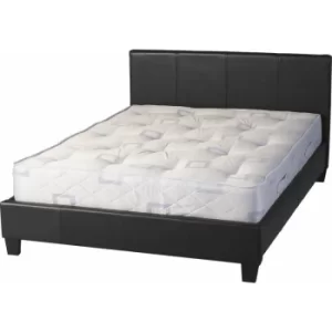 Seconique Prado Bed Black Faux Leather 4ft6 Double