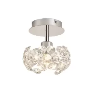 Salisbury G9 Ceiling Lamp With Polished Chrome And Crystal Shade