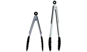 Two Piece Silicone Tongs Set