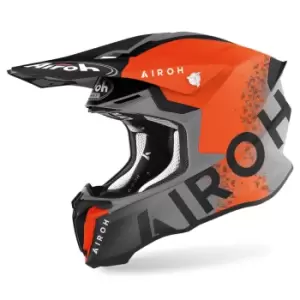 Airoh Twist 2.0 Bit Motocross Helmet, grey-orange, Size 2XL, grey-orange, Size 2XL