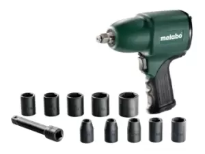 Metabo DSSW 360 Set 1/2In Compressed Air Impact Screwdriver Set