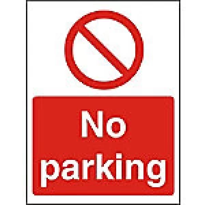 Prohibition Sign No Parking Plastic 40 x 30 cm