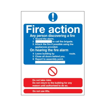 If You Discover A Fire Rigid PVC Sign - 210 X 297MM