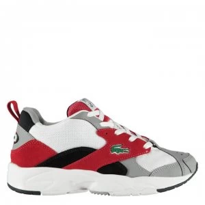 Lacoste Storm 96 Trainers - Grey/Red