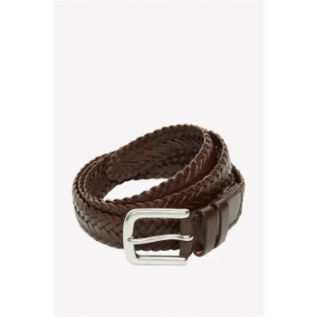 Jack Wills Marwood Plaited Leather Belt - Tan