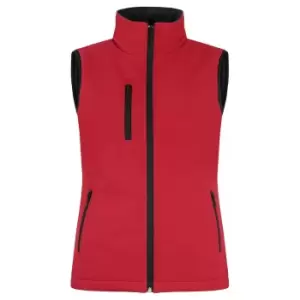 Clique Womens/Ladies Softshell Panels Gilet (M) (Red)