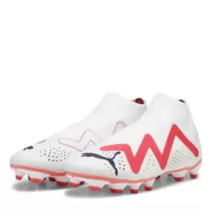 Puma Future Match.3 Adults Firm Ground Laceless Football - White